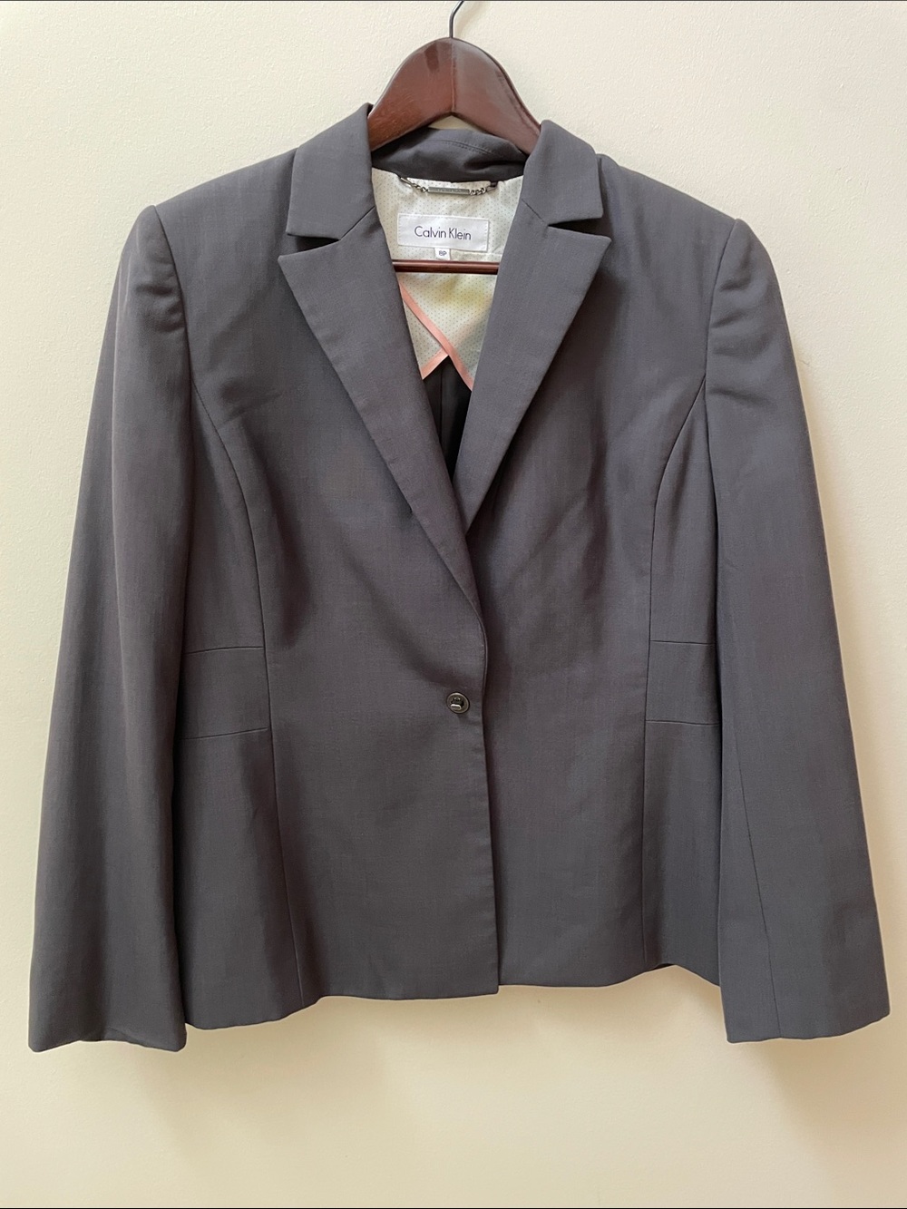 Calvin Klein Charcoal Single-Button Women's Blazer